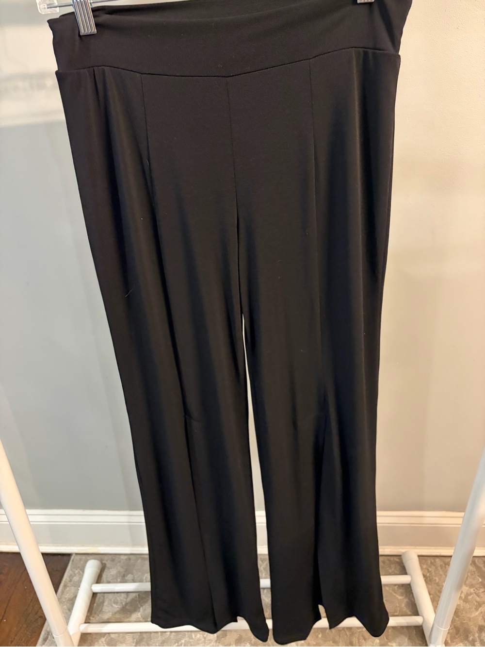 Sun woo Black slit Wide-Leg Women's Pants size small